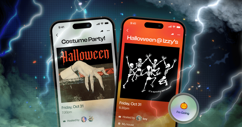 Two Halloween event pages