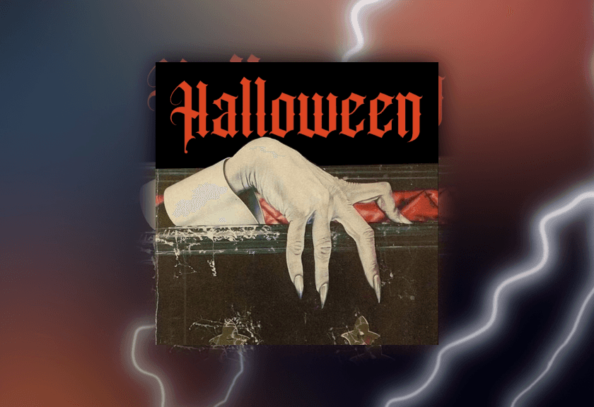 Halloween poster with a hand