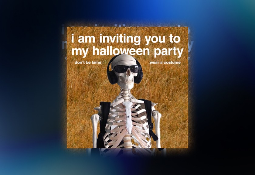Skeleton Halloween invite